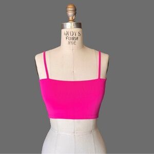 NWOT Susana Monaco Fuchsia Strappy Crop Top